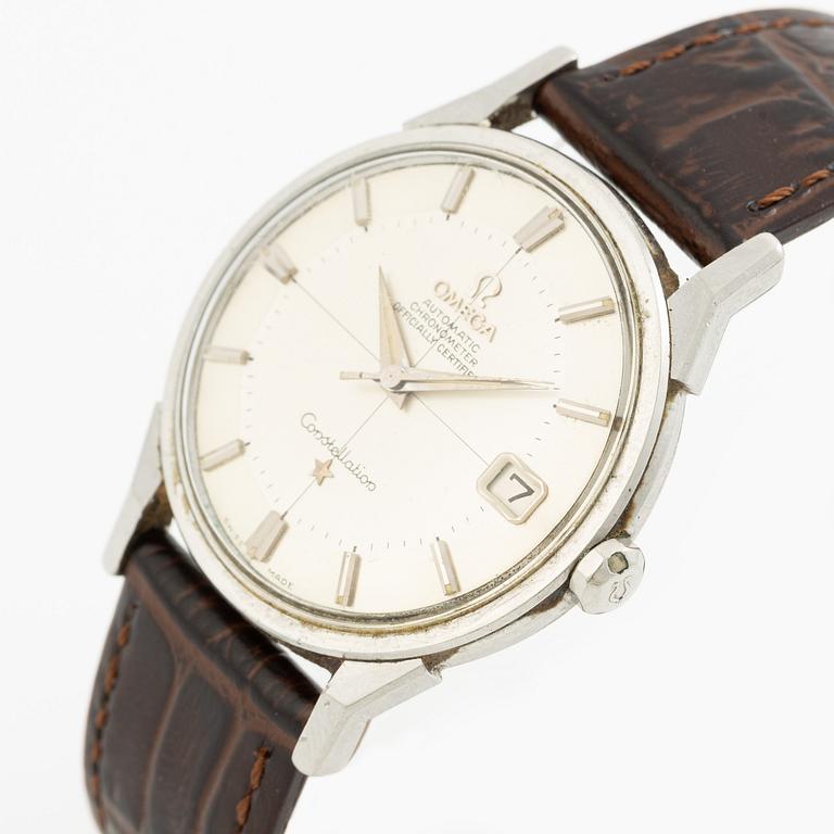 Omega, Constellation, Calendar, Chronometer, "Pie-Pan", armbandsur, 34 mm.