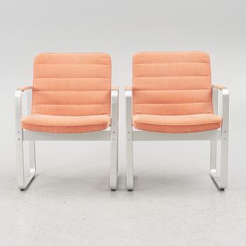 Karl Erik Ekselius, fåtöljer, ett par, "Mondo", JOC Möbler, Vetlanda, 1900-talets senare del.