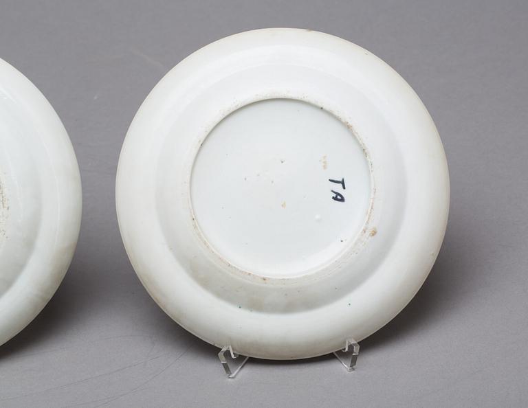 TALLRIKAR, 6 st, porslin, Kina, 1800-tal.