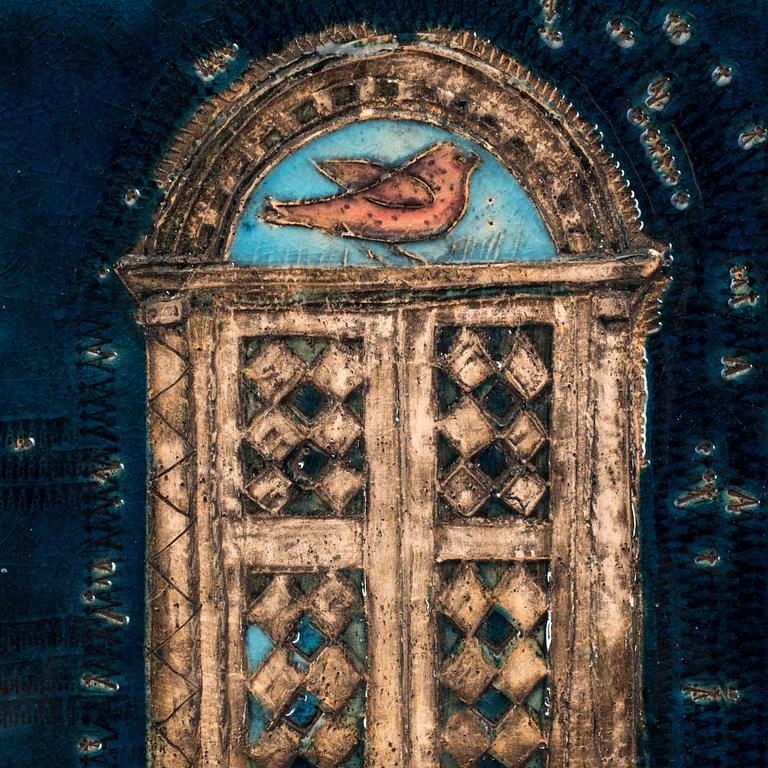RUT BRYK, relief av stengods "Venetianskt palats", Arabia, Finland 1953.