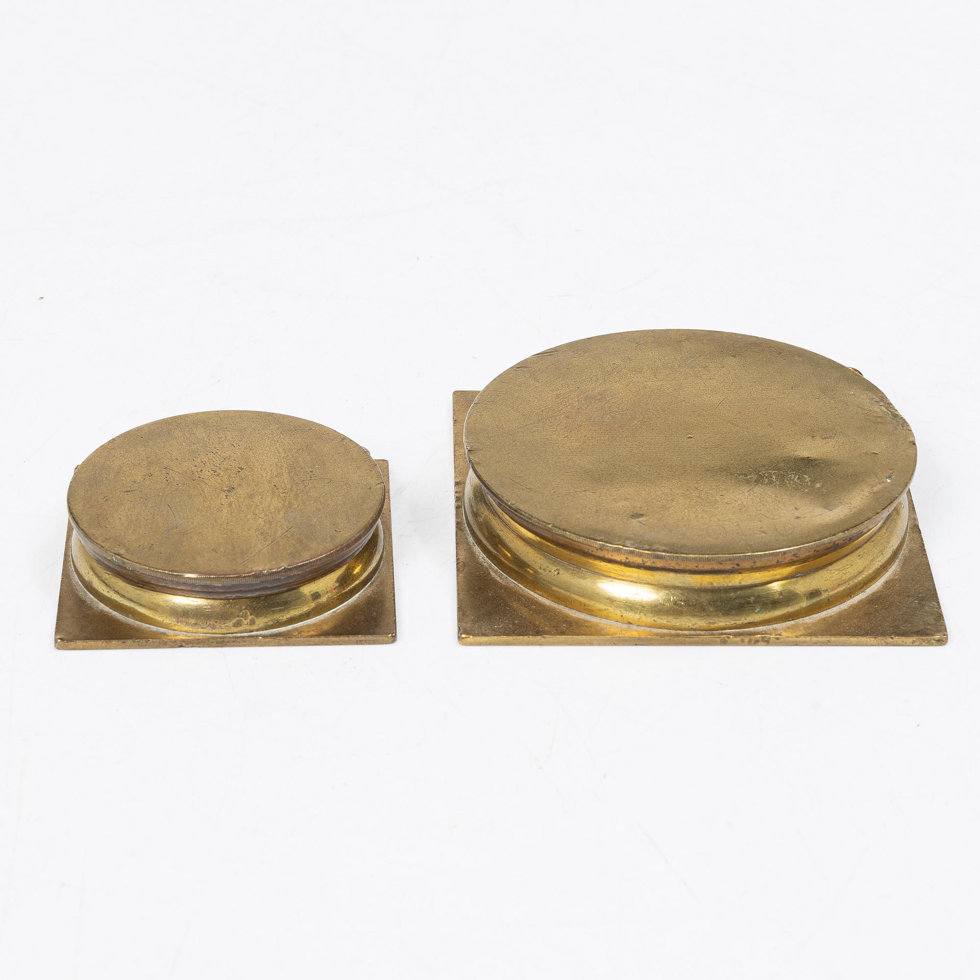 Compasses, 2 pcs, by Frans J Berg Stockholm, 18th/19th century.