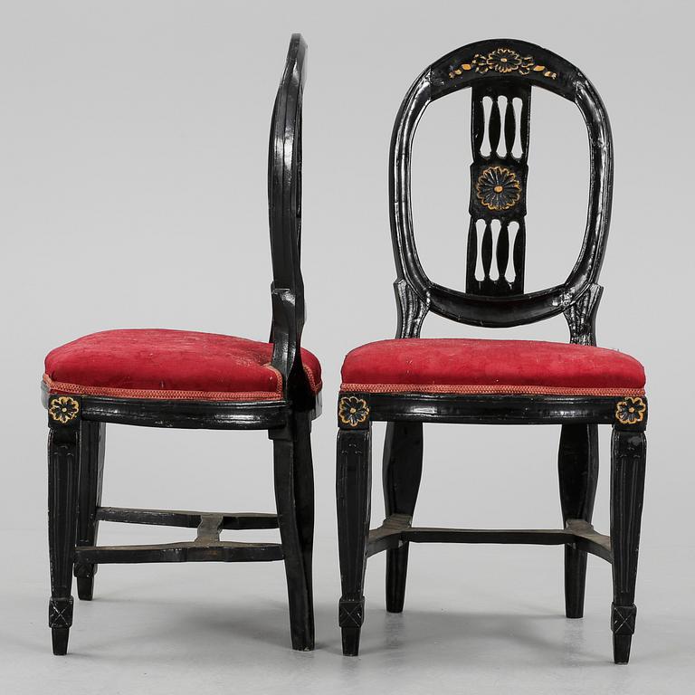 STOLAR, ett par, gustavianska, troligen Norge, 1800-talets början.