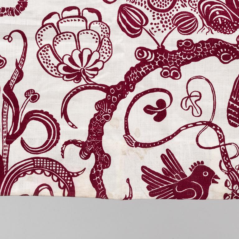 Josef Frank, a pair of linen curtains, 'Djungel',  Firma Svenskt Tenn.
