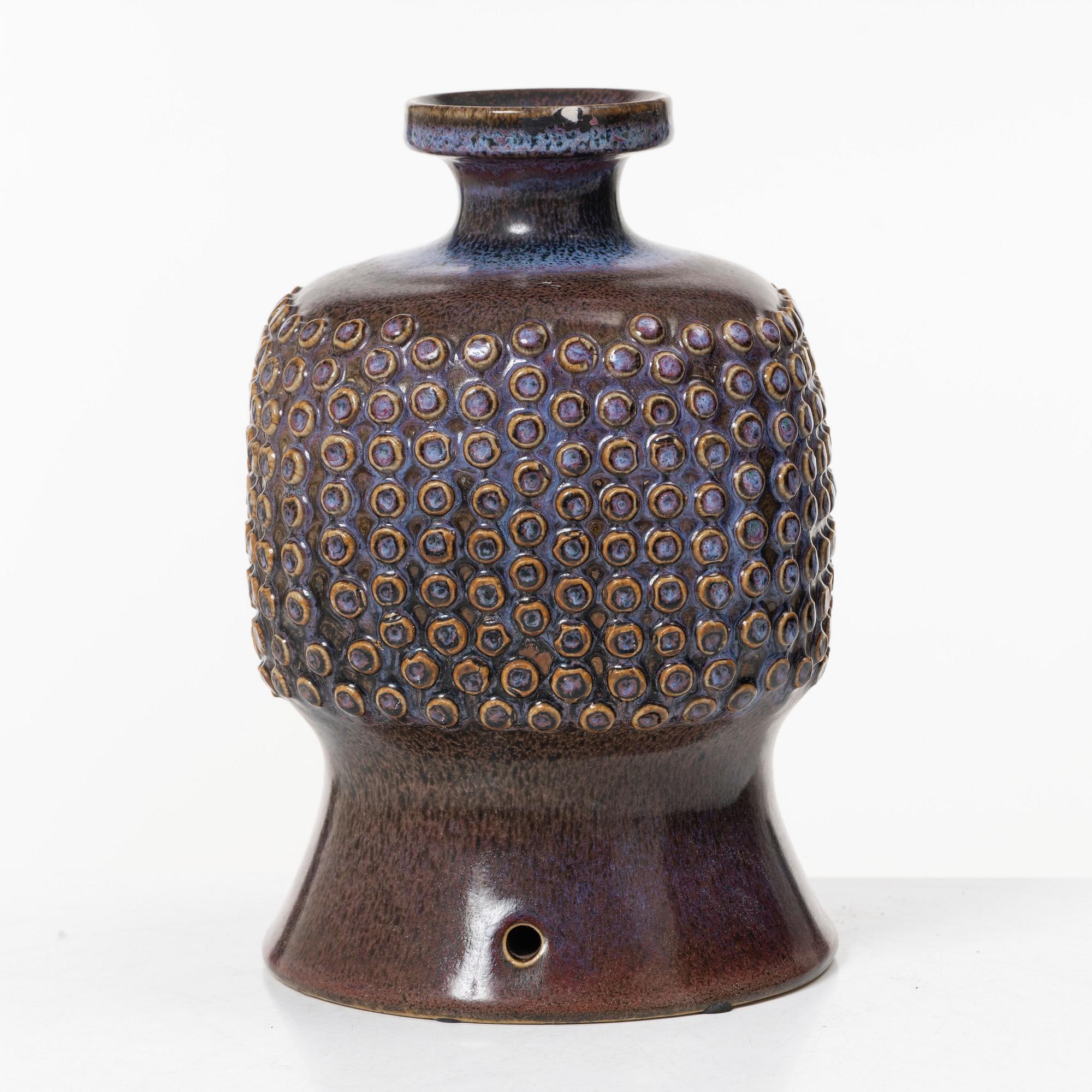 Stig Lindberg, vase/lamp base, Gustavsberg Studio, 1964.