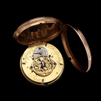 A gold verge pocket watch. Per Henrik Beurling, Stockholm.