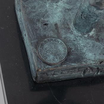 Max Milo, sculpture, signed, foundry mark. Bronze, total height 52 cm.