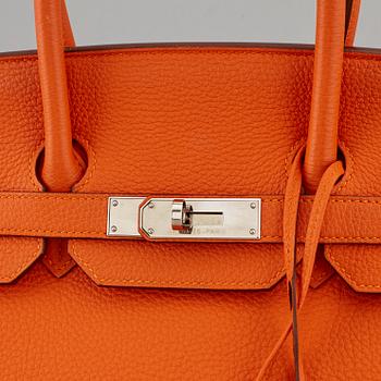 HERMÈS, Orange feu togo leather 'Birkin 35', 2015.