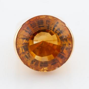 Bengt Liljedahl, ring, 18K gold with a faceted citrine, Stockholm possibly 1954.