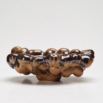 Mårten Medbo, a stoneware dish, Sweden, signed and dated 2001.