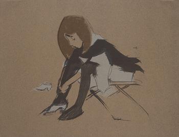 953. Helene Schjerfbeck, "Sidenskon".