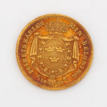 A goldcoin, Sweden, 1 Ducat, 1833.