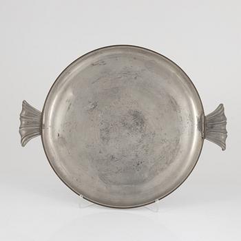 Firma Svenskt Tenn, tray, pewter, Stockholm, 1932.