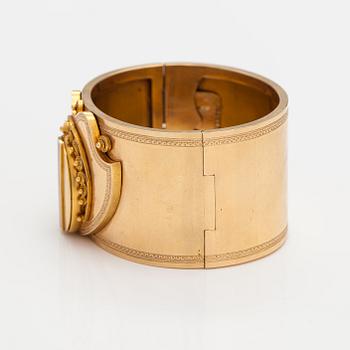 Armband, 18K guld, emalj. Olof Robert Lundgren, Åbo 1859 eller 1874.