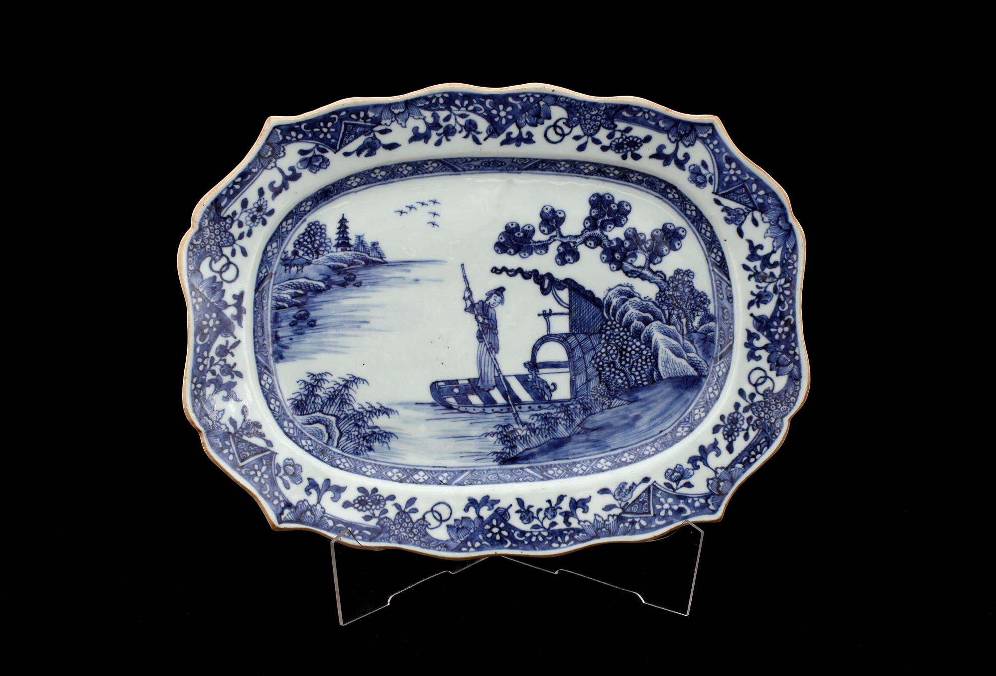 STEKFAT, porslin, Qianlong, Kina 1700-tal.