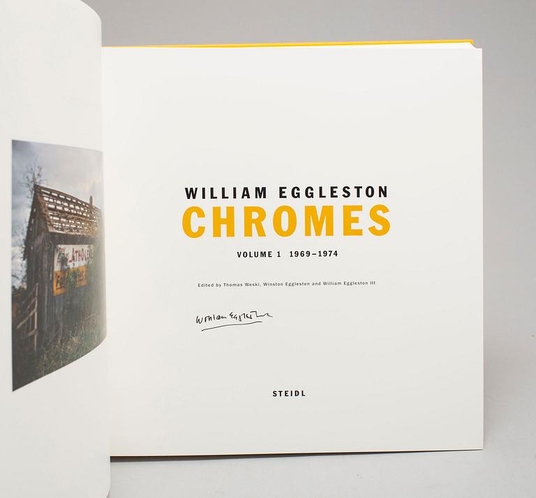 WILLIAM EGGLESTON, Signedortfolio with three books, the series "William Eggleston Chromes vol. 1-3" published by Steidl.