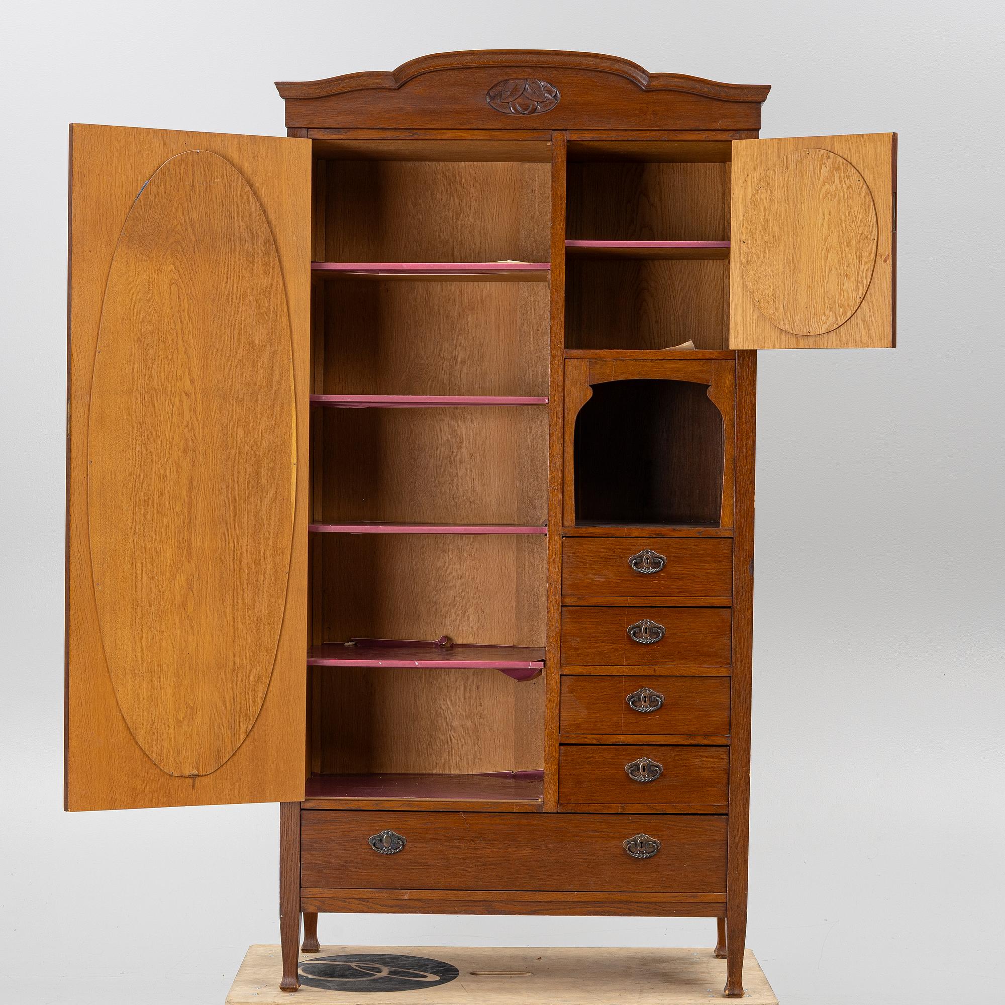 Wardrobe, Art Nouveau, early 20th century.