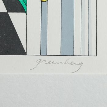 FRANCIS GREENBERG, färgserigrafier, 2 st, signerade.