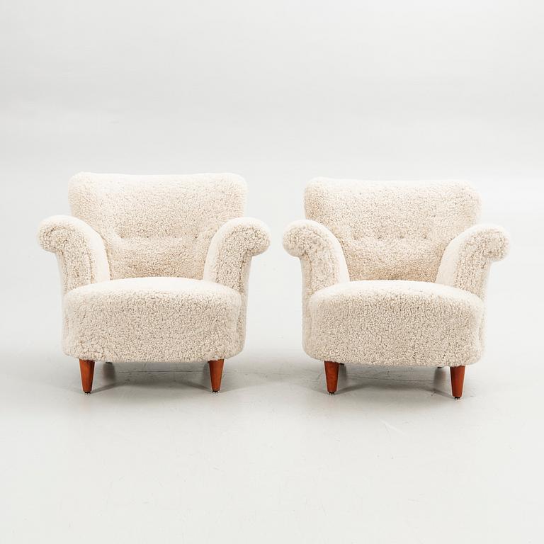 Armchairs, a pair, Swedish Modern, 1940s.
