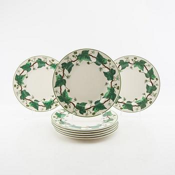 Plates 8 pcs "Napoleon Ivy" Wedgwood second half of the 1900s porcelain.