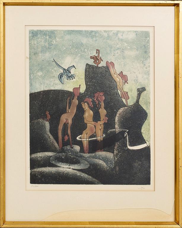 Roberto Matta, a set of eight etchings in colour, signed and numbered 21/100.