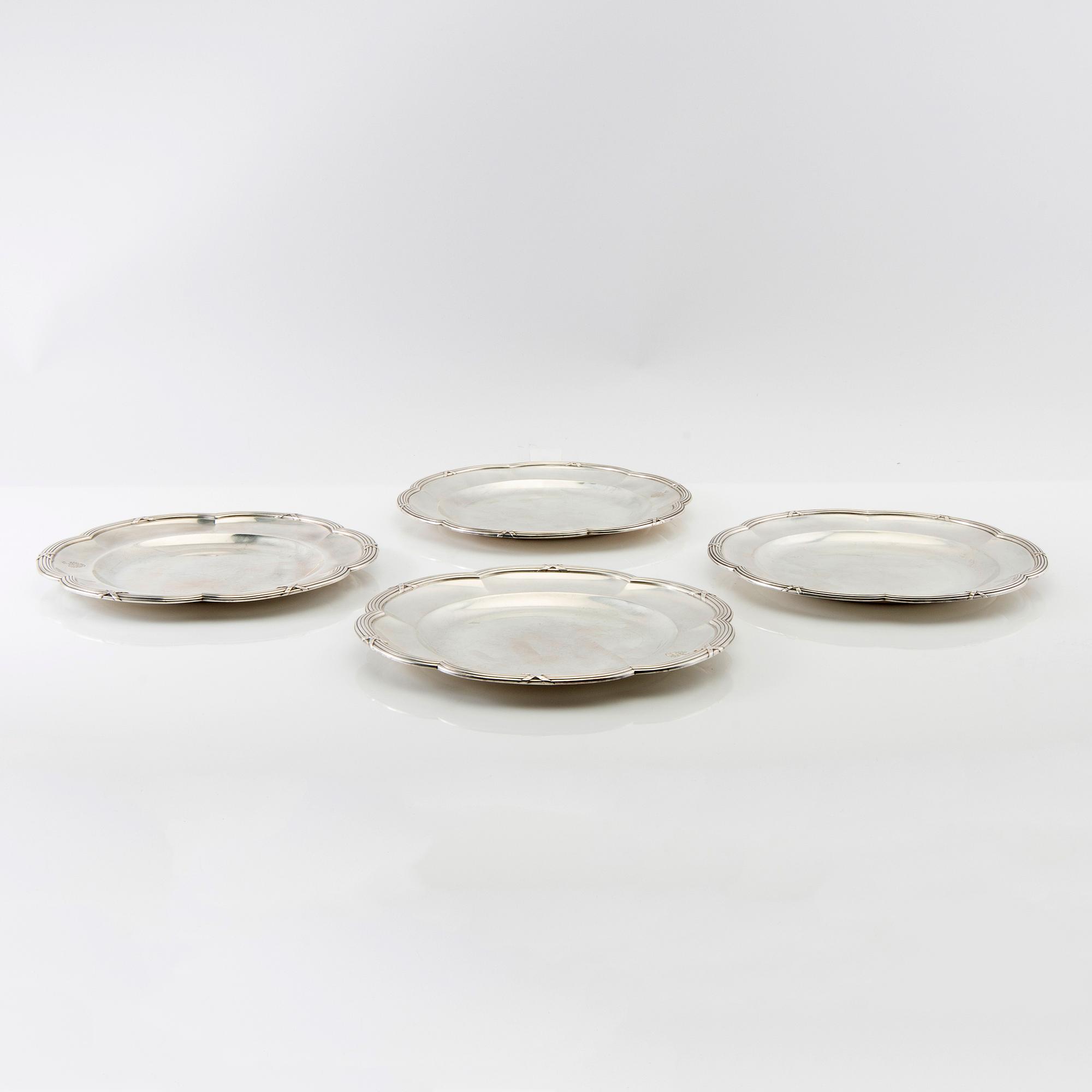 Fat 4 st silver omkring 1900.