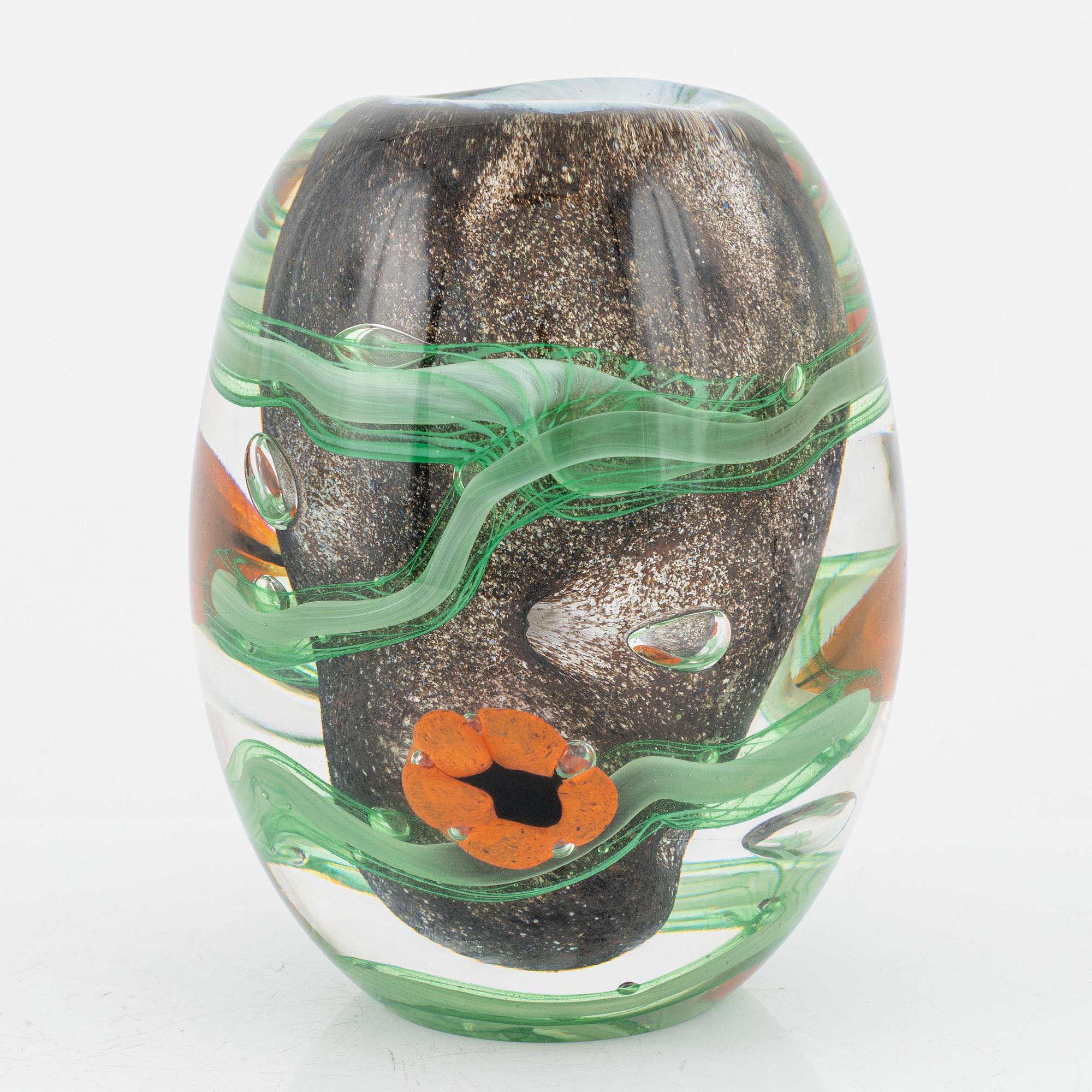 Monica Backström, a vase, numbered 98/500, Kosta Boda.