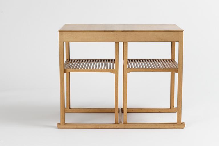 A Carl Malmsten set of 3 nesting tables "Släden" (The Sledge).
