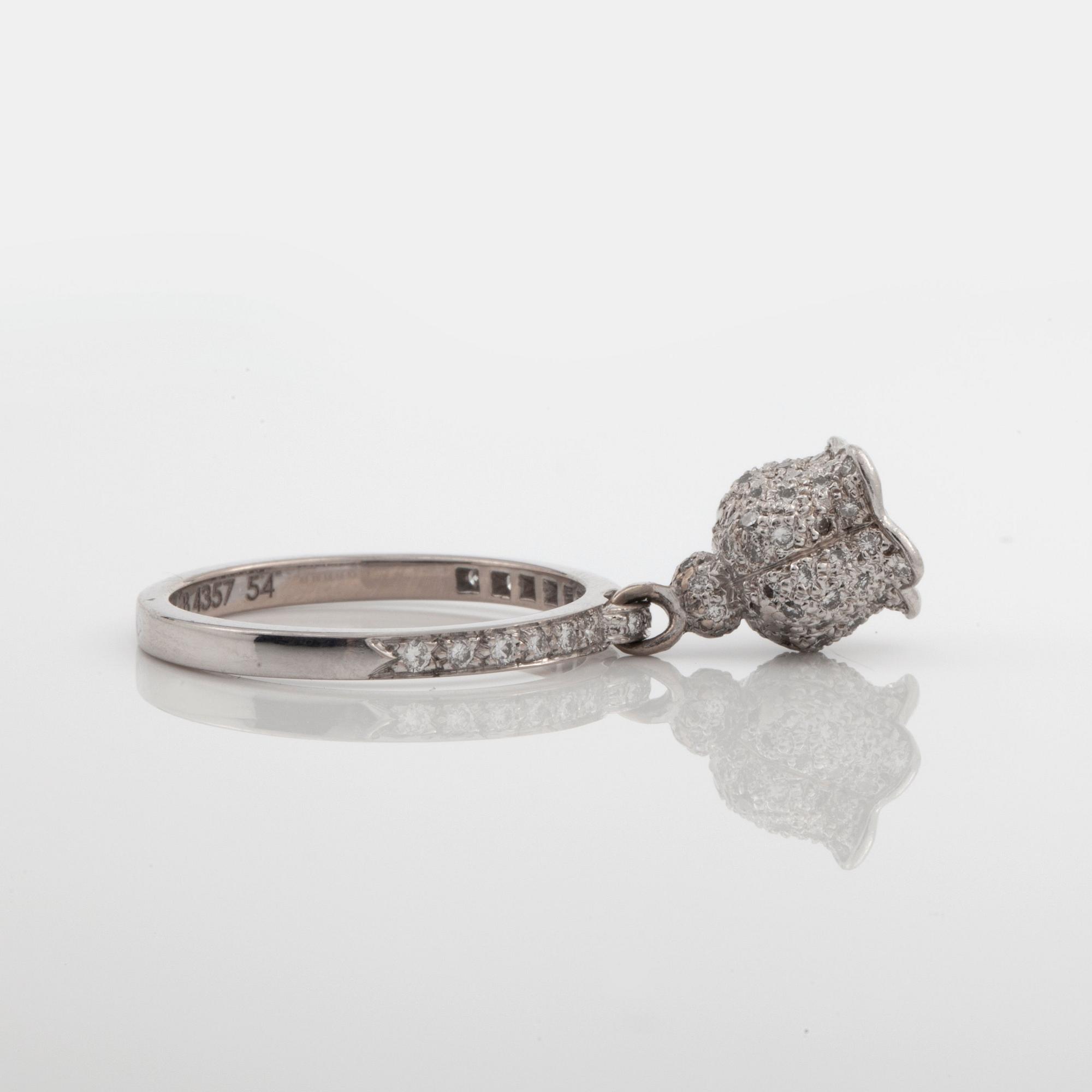 RING, Dior, "Muguet" med briljantslipade diamanter totalt ca 0.75 ct.