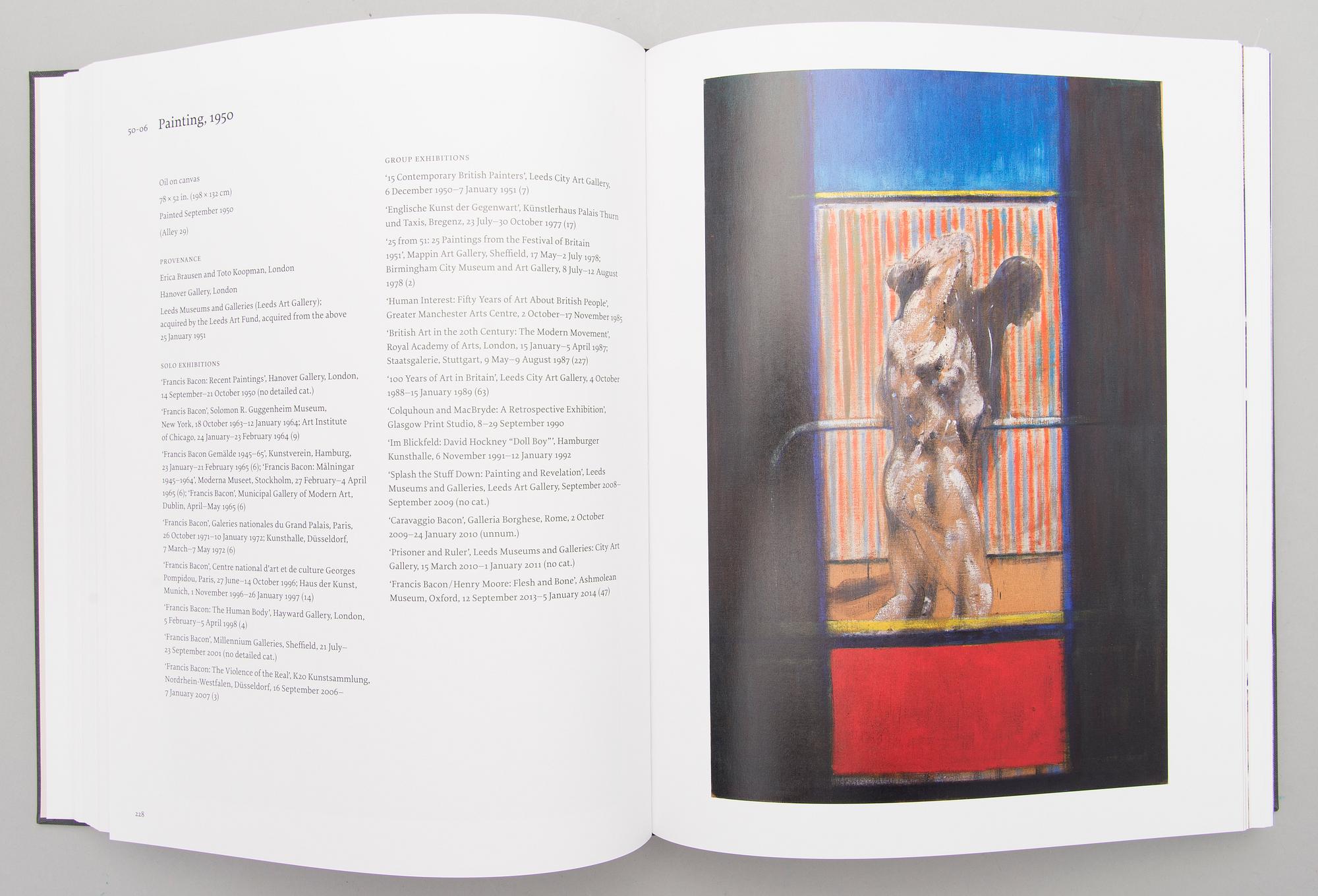 A book series five volumes " "Francis Bacon, Catalogue Raisonné".