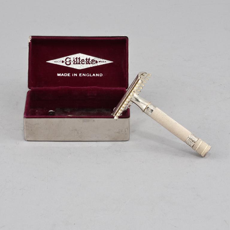 RAKHYVEL, vitmetall, Gillette, England, 1900-talets första hälft.