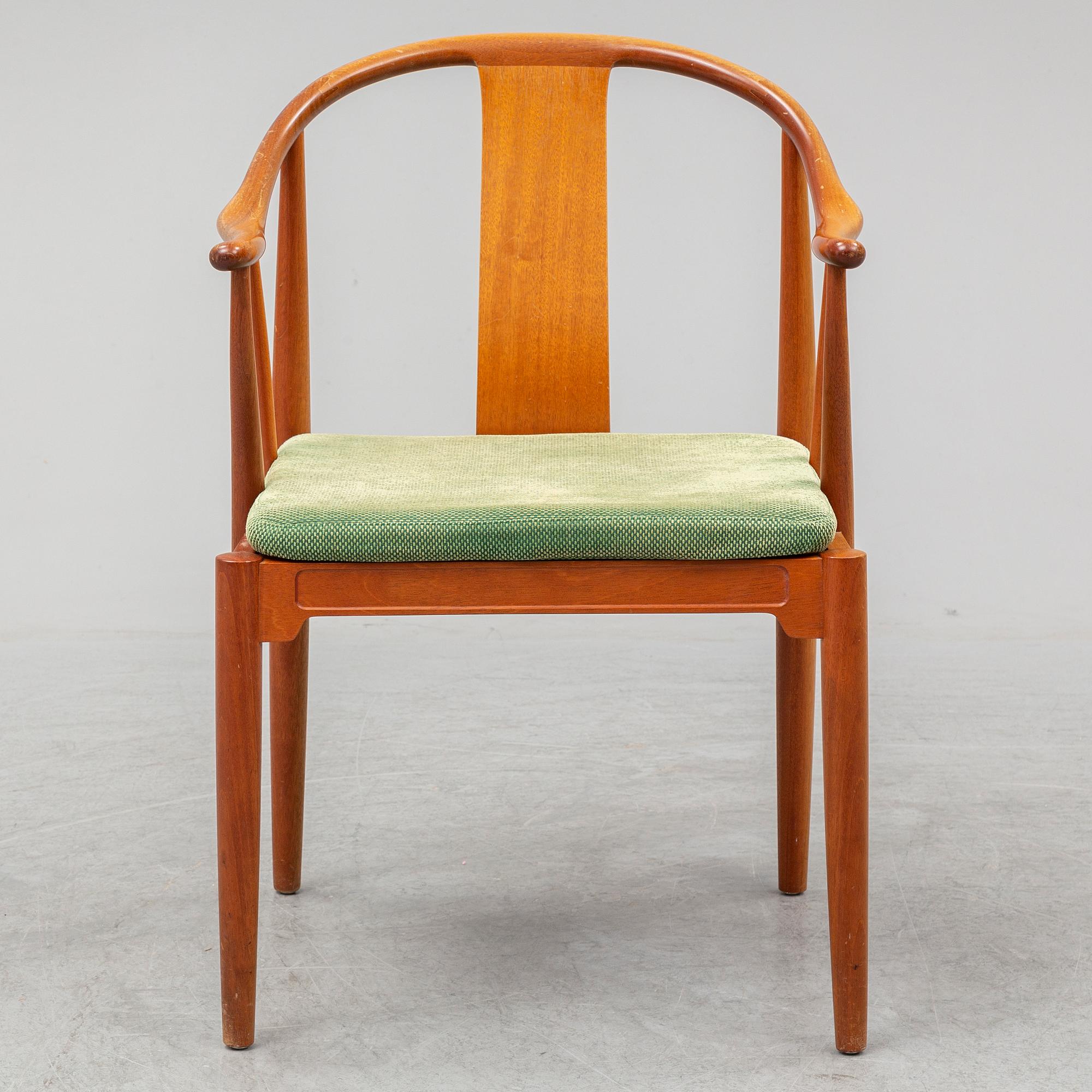 HANS J WEGNER, a cherry wood China chair from Fritz Hansen, Denmark, 1991.