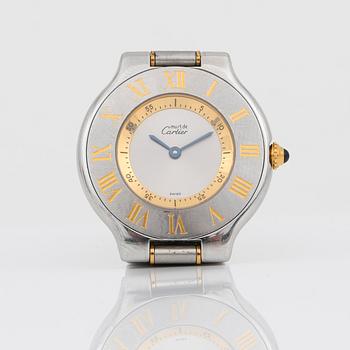 ARMBANDSUR, stål, Must de Cartier, Must 21, quartz, boettnummer 1330, PL 29083.