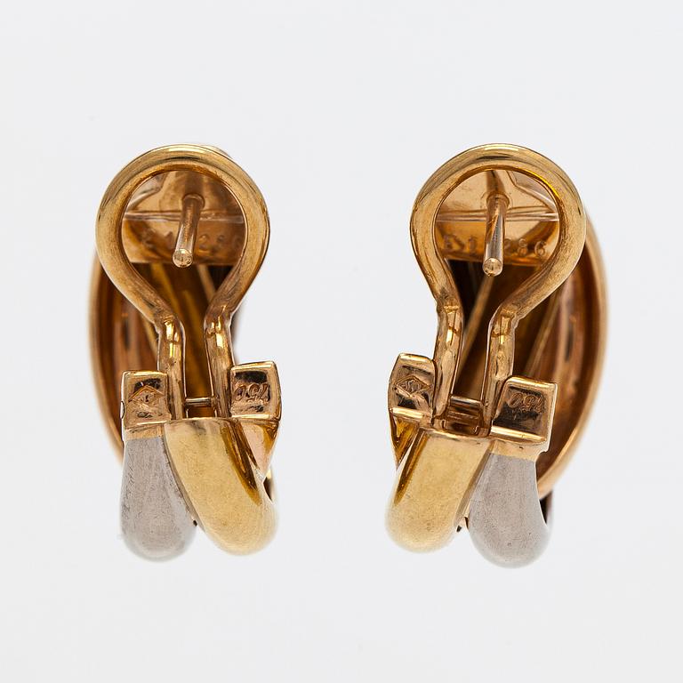 Cartier, earrings, "Trinity", 18K gold in three colours.