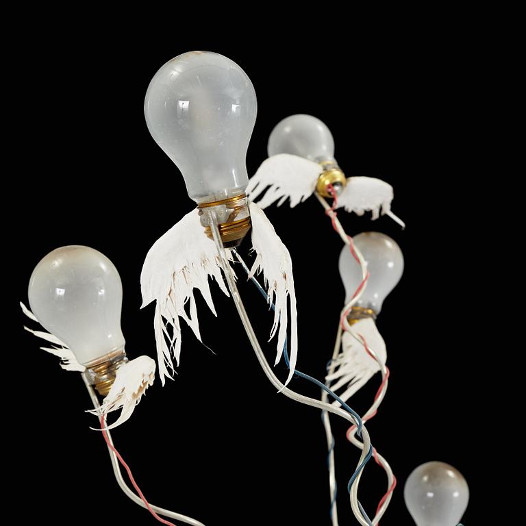 A "Birds, birds, birds" ceiling light by Ingo Mauer, Germany.