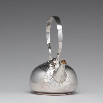 Olle Ohlsson, a sterling silver teapot, Stockholm 1982.