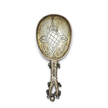 230. A silver spoon, mark of Jöns Eriksson Ekman, Luleå 1770.
