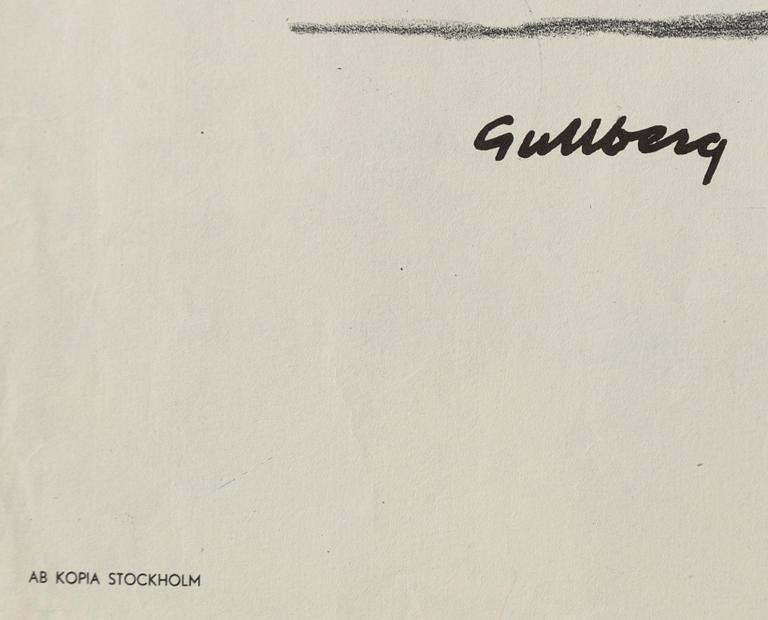 Anders Gullberg, a vintage movie poster, 'Okänd soldat (Tuntematon sotilas)', 1955.