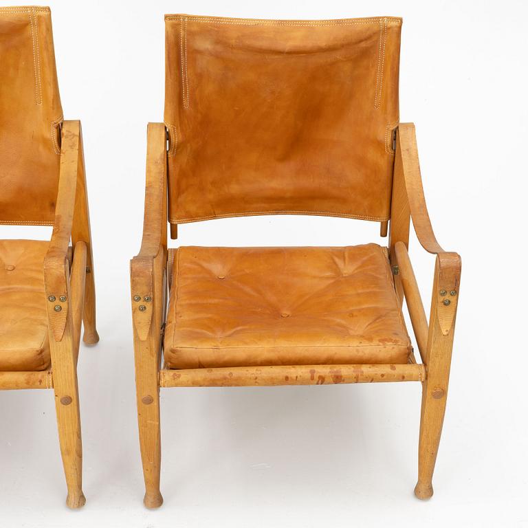 Kaare Klint, Armchairs, “Safari”, a pair, Rud. Rasmussens Snedkerier, Denmark, second half of the 20th century.