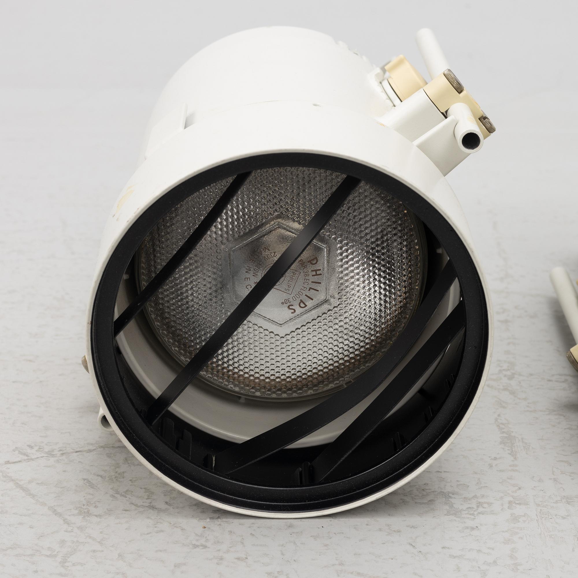 Five spotlights from Erco, end of the 20th century.