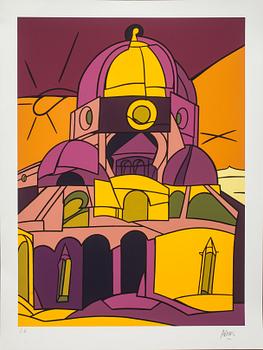 VALERIO ADAMI, färgserigrafi, signerad och numrerad e.a.