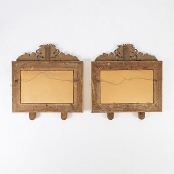 Spegellampetter, ett par, Karl Johan, 1800-talets första hälft.