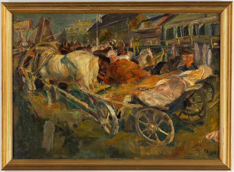 FRITZ FEIGLER, olja på duk, signerad.