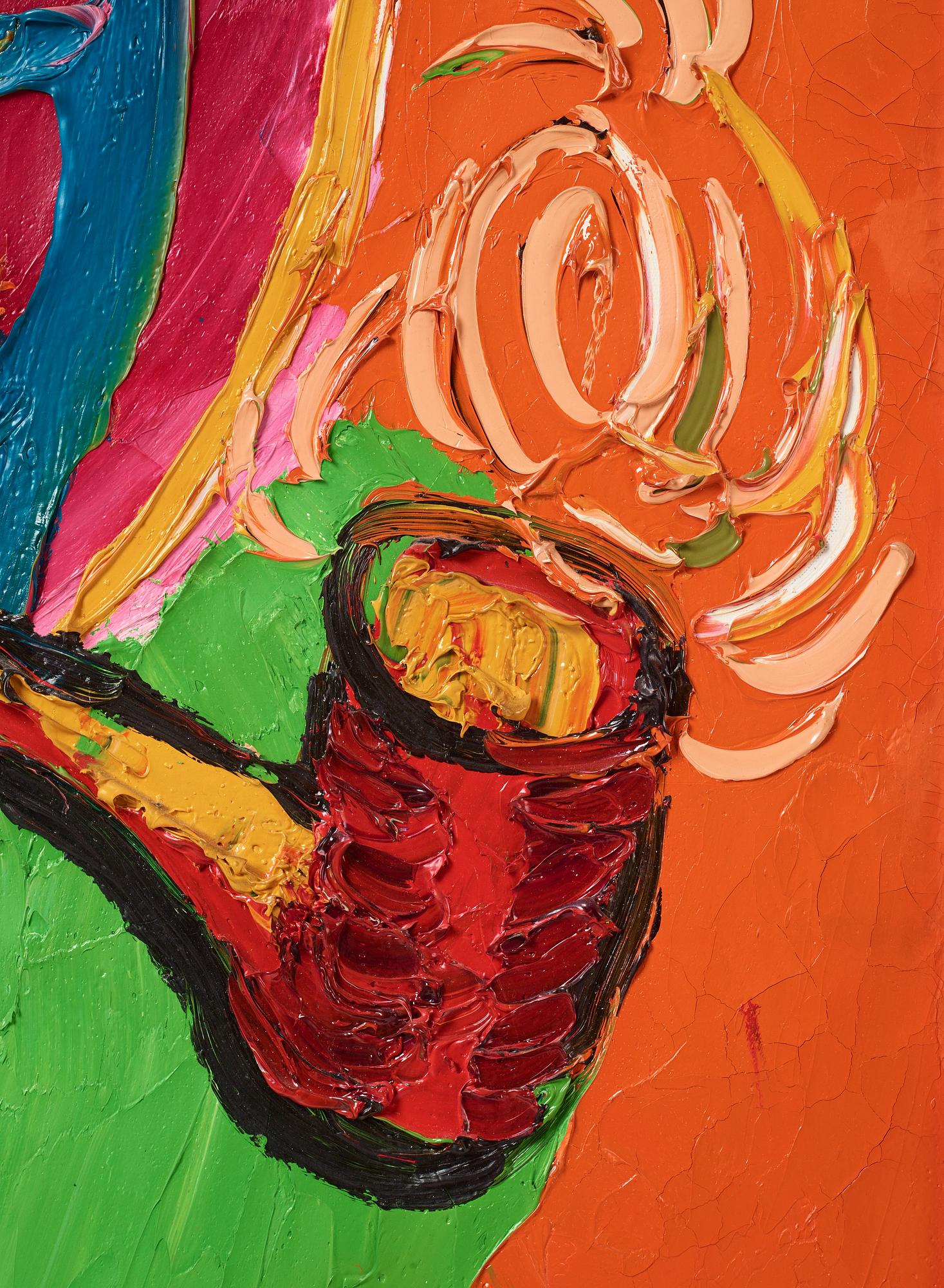 Karel Appel, ”Femme a la pipe”.