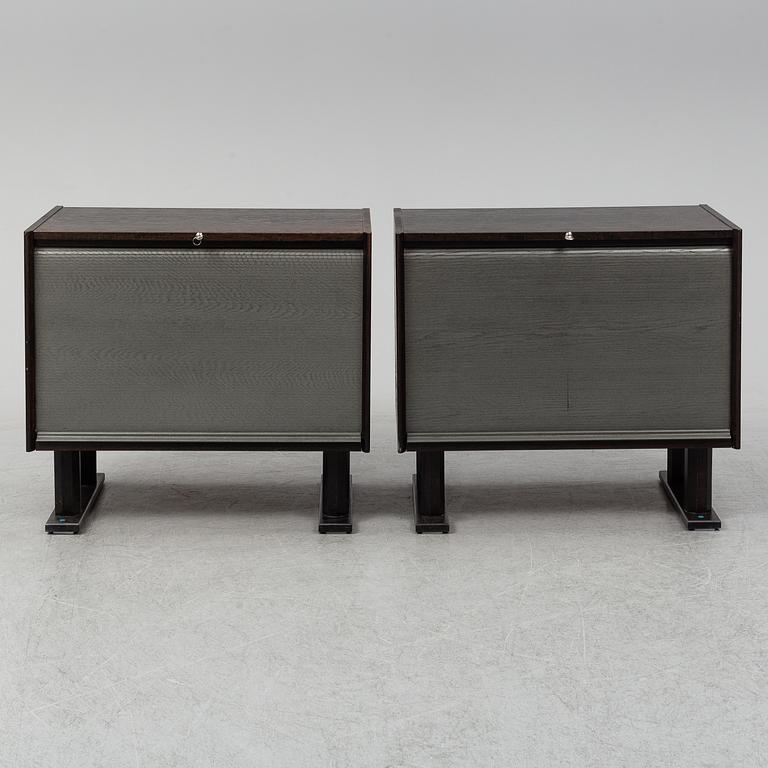 A pair of archive cabinets, JOC Möbel AB Vetlanda, late 20th century. Signed with labels.