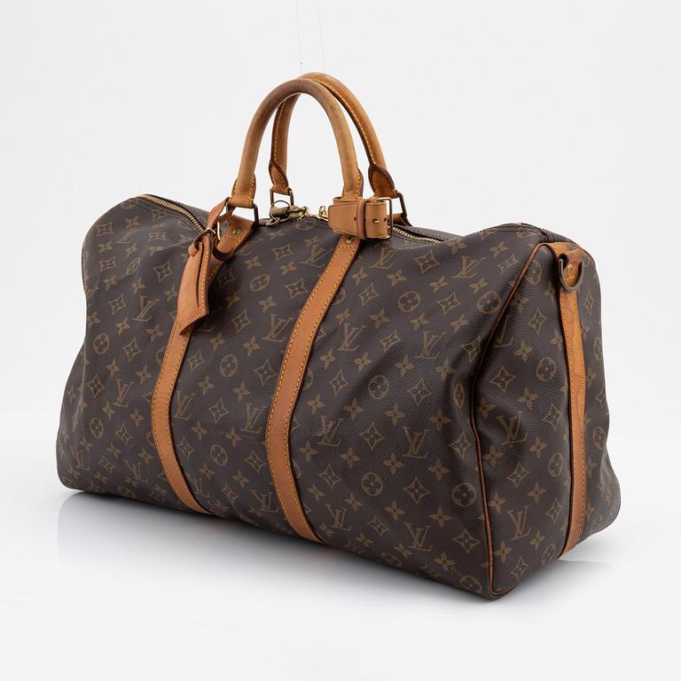 Louis Vuitton, A Monogram 'Keepall 50 Bandouliere' Weekendbag, 1990.