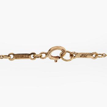 Tiffany & Co, Elsa Peretti, an 18K gold 'Double Teardrop' necklace.