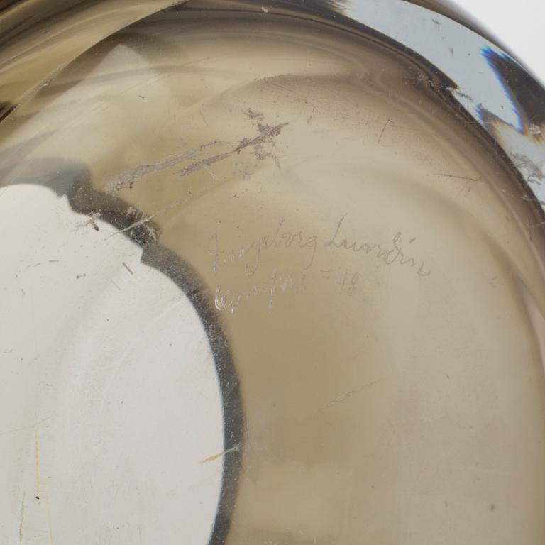 SKÅL, glas. Ingeborg Lundin, Orrefors 1948. Sannolikt unik.