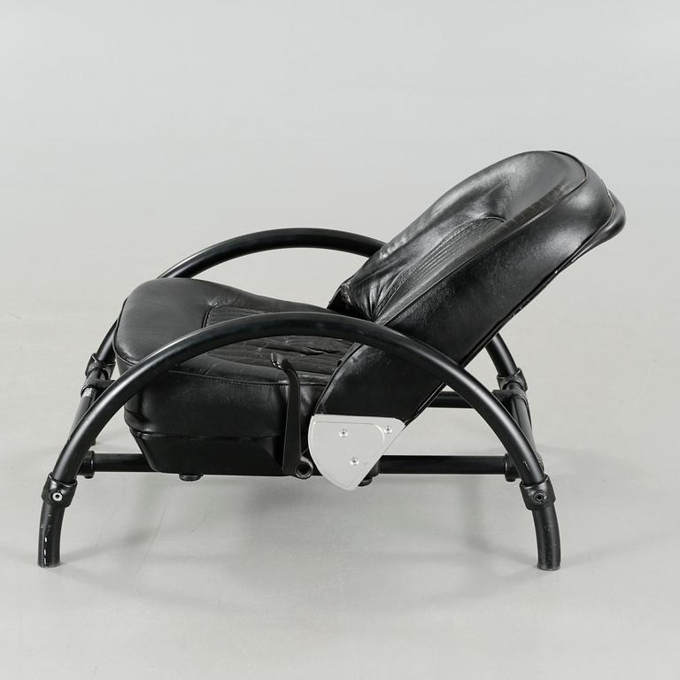 "Rover chair" by Ron Arad, One Off Ltd, London, 1980s.