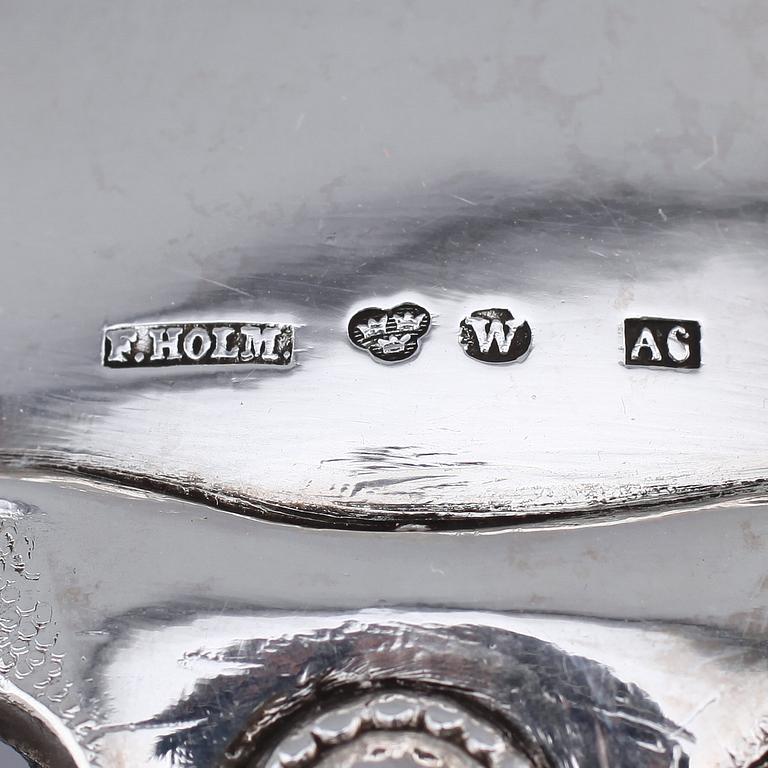SKÅL PÅ FOT, silver, Frans Holm, Vadstena 1879. Vikt ca 542 gram.