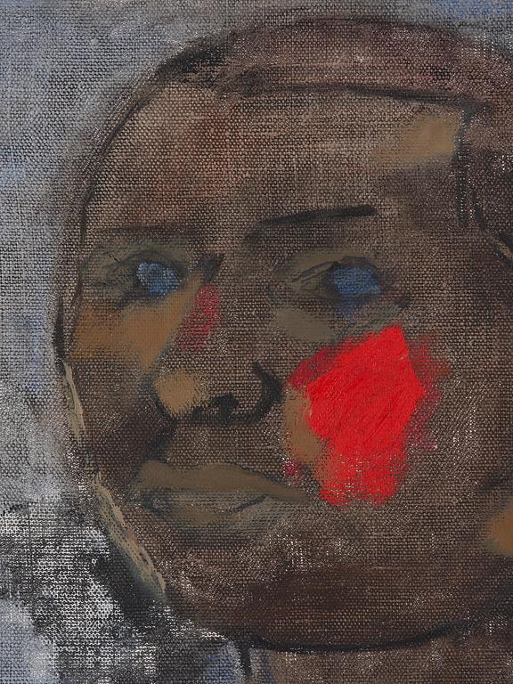 Ragnar Sandberg, Self-portrait with red spot.